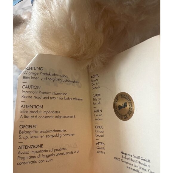 Steiff Teddy Bear George Royal Baby Limited Edition 664113 Mohair w/Tag - Picture 6 of 10